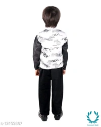 Boy's Ethnic Party Wear Shirt Waistcoat and Pant Set - 1-2 Years, Black, Aqua, Top Fabric Bottom Fabric : Polyster, Multipack :single Add-Ons:bow Tie